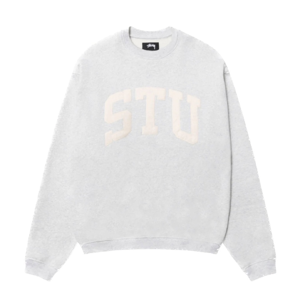 Stussy Light Gray Crewneck Sweater